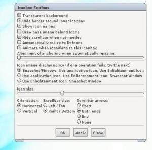 Iconbox Settings