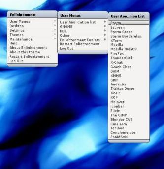 Personalizar menu User