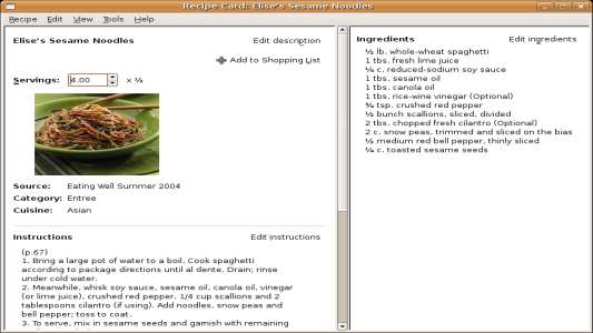 Gourmet Recipe Manager