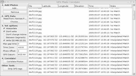 GPS Photo Correlation