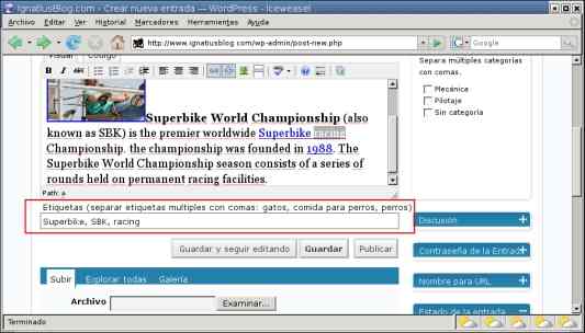 WordPress keywords