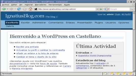 WordPress panel