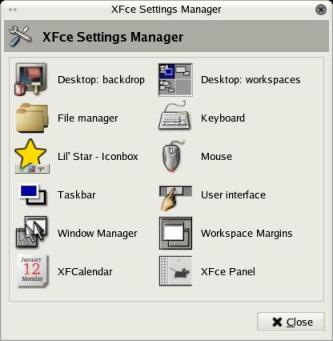 Administrador de Xfce